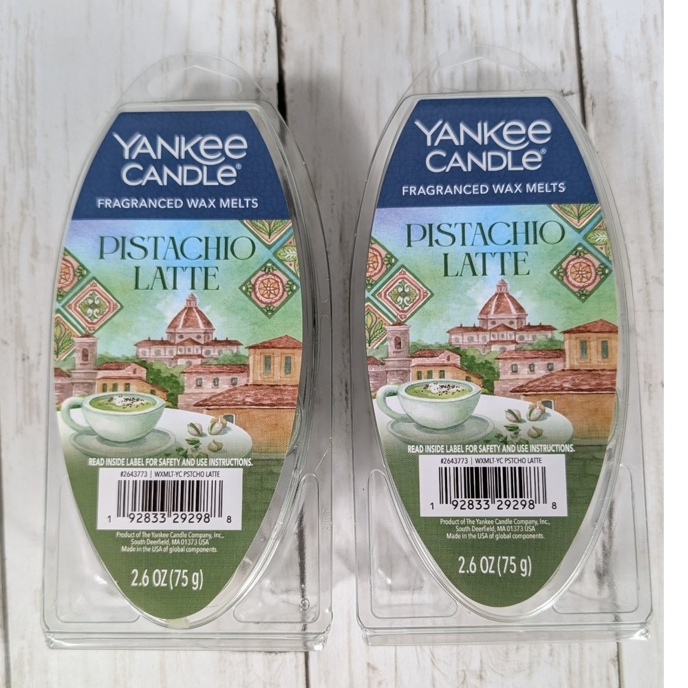 Yankee Candle Wax Melts Pistachio Latte 2 Pack Retired Scent‎ NEW